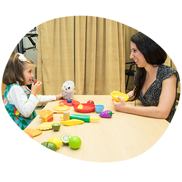 Therapy session with a child