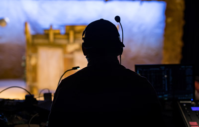 Silouette of stage manager